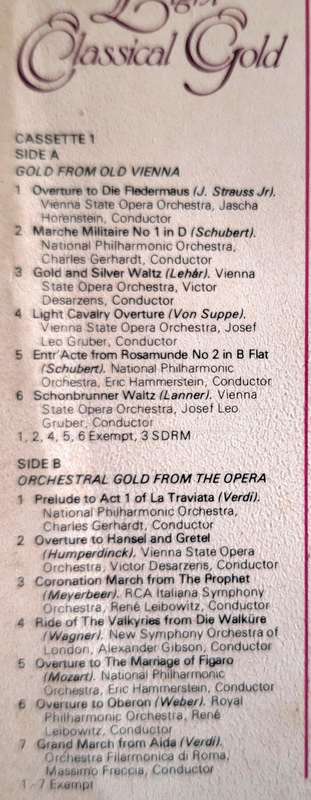 Light Classical Gold 4 Cassettes
