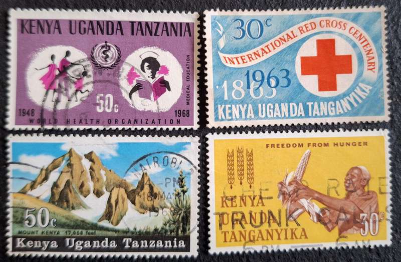 KUT Mixed Lot of 4 Used stamps