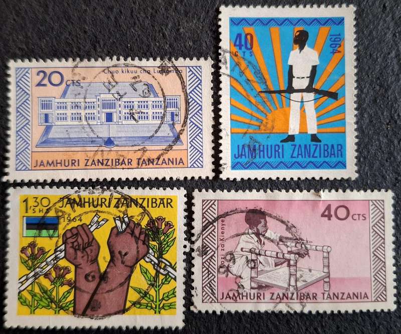 Zanzibar Mixed Lot of 3 Used stamps (4th damaged)