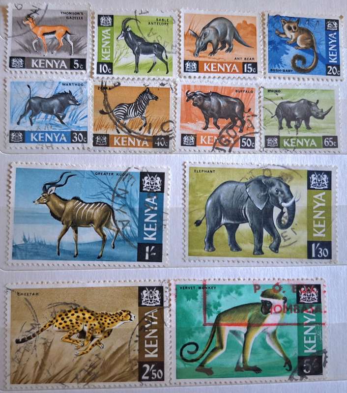 Kenya 1966 Animal Definitive 12 Used stamps
