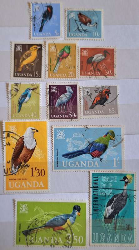 Uganda 1965 Birds 12 Used stamps