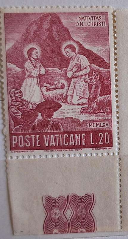 Vatican City 1965 Peruvian Nativity Scene 2 Mint stamps