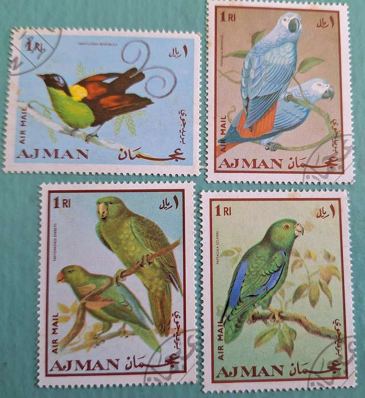 Ajman 1969 Birds 4 Cancelled stamps