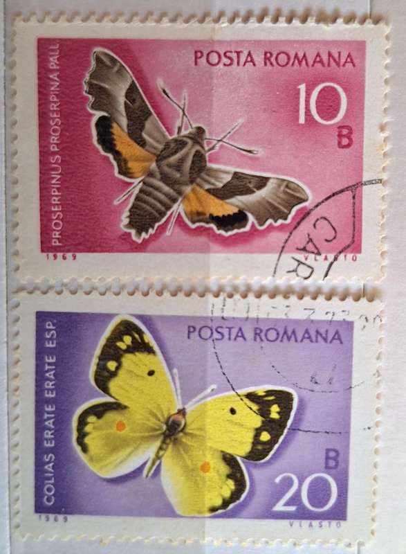Romania 1969 Butterflies 2 Cancelled stamps