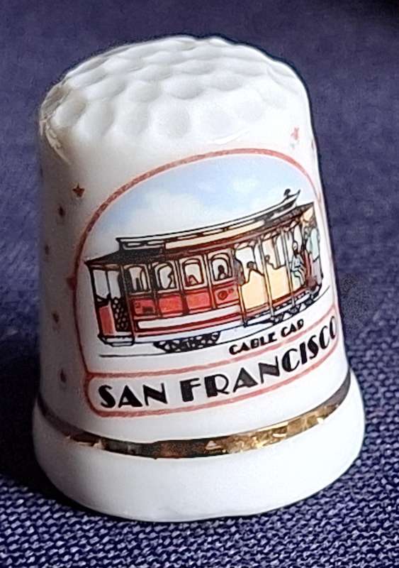 Thimble SNCO 1989 Made in Taiwan Cable Car San Francisco
