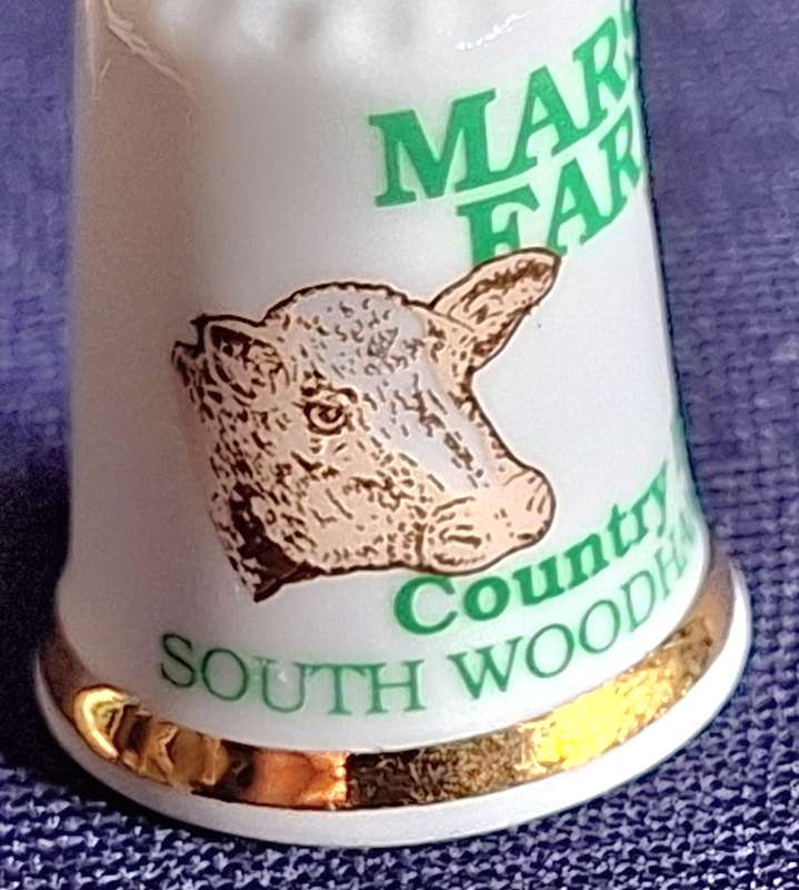 Thimble English Fine Bone China Marsh Farm Country Park South Woodham Ferrers
