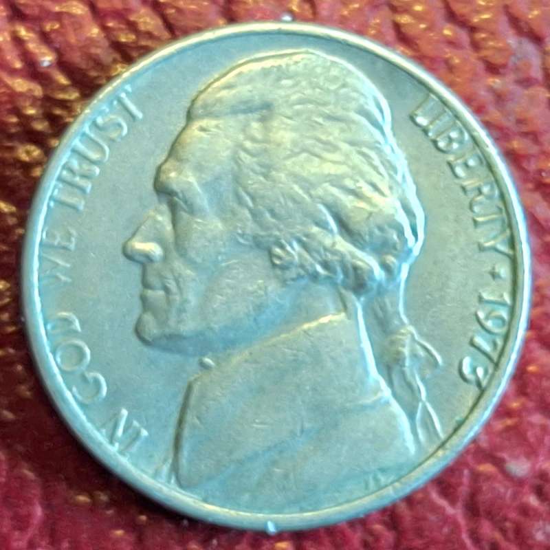 USA 1973  5 Cents "Jefferson Nickel" Copper-nickel