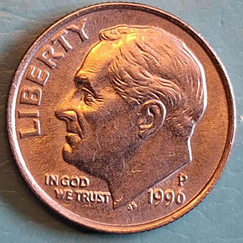 USA 1996 P 1 Dime "Roosevelt Dime" Copper-nickel clad copper