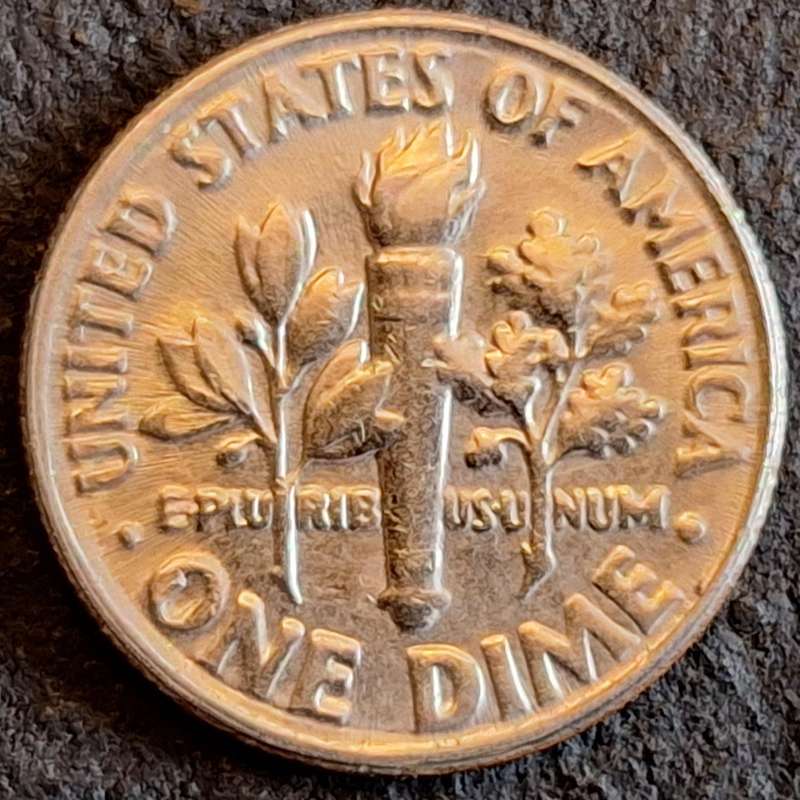 USA 1991 P 1 Dime "Roosevelt Dime" Copper-nickel clad copper