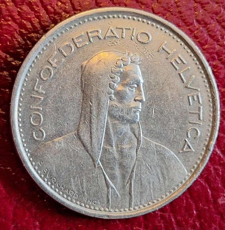 Switzerland 1974 Herdsman 5 Franc copper-nickel