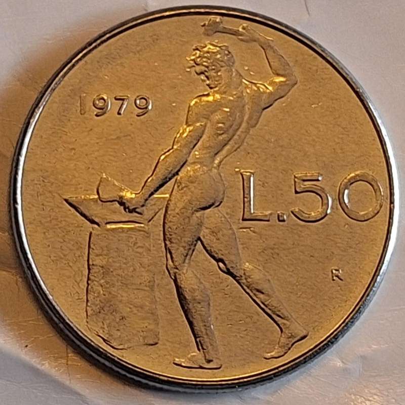 Italy 1979 50 Lire Large Type Acmonital
