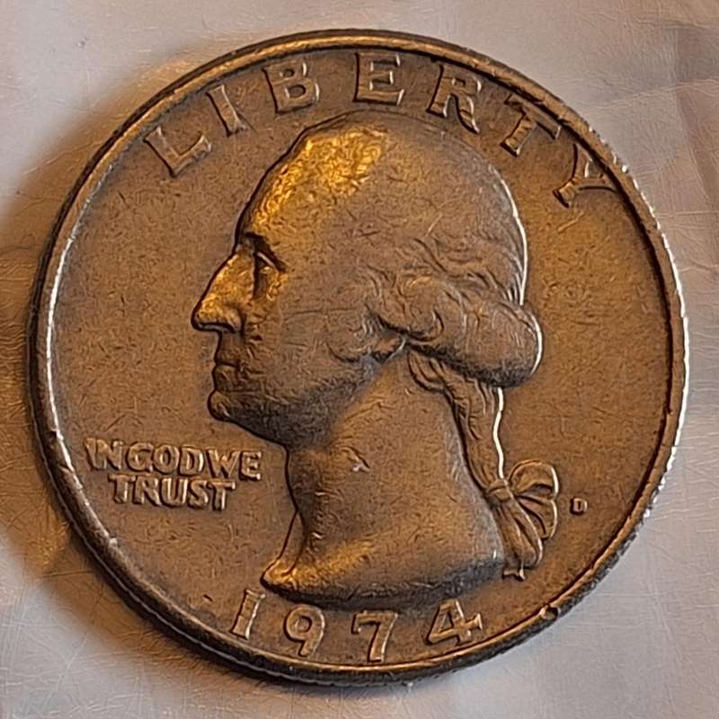 USA 1974 D ¼ Dollar "Washington Quarter" Copper-nickel