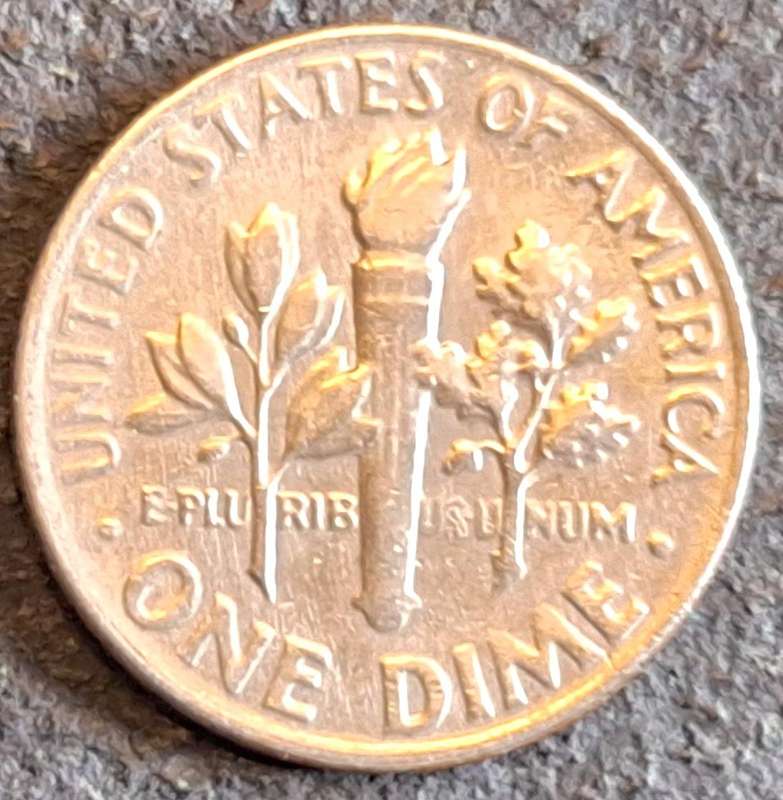 USA 1980 P 1 Dime "Roosevelt Dime" Copper-nickel clad copper