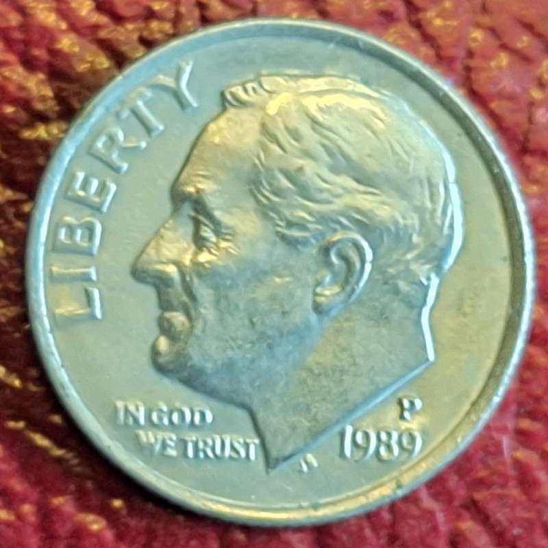 USA 1989P One Dime "Roosevelt Dime"  Copper-nickel clad copper