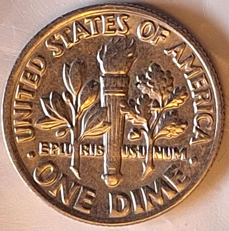 USA 1985 P 1 Dime "Roosevelt Dime" Copper-nickel clad copper