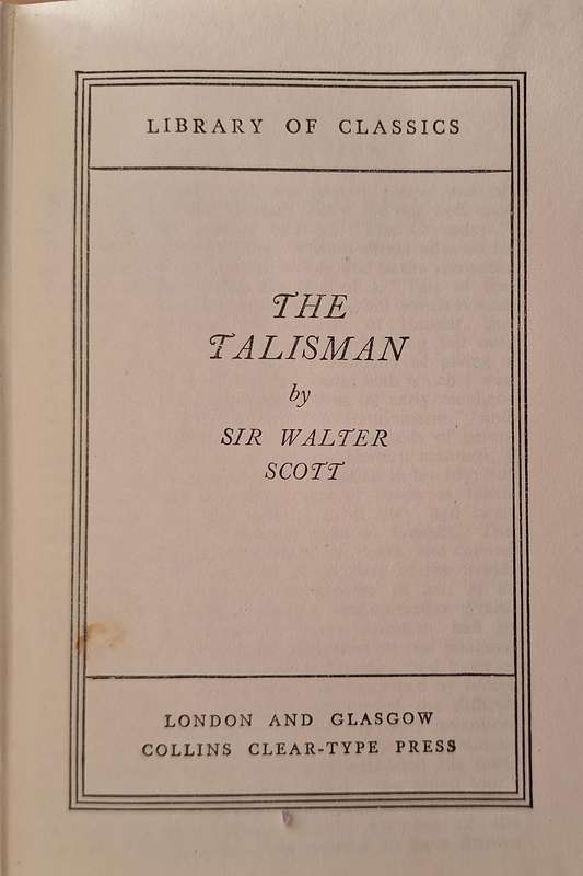 Library of Classics: The Talisman by Sir Walter Scott Hardcover