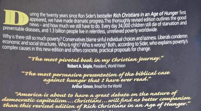 Rich Christians in an Age of Hunger by Ronald J Sider Paperback