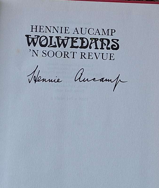 Wolwedans : 'n Soort Revue deur Hennie Aucamp Hardeband 1973 GETEKEN