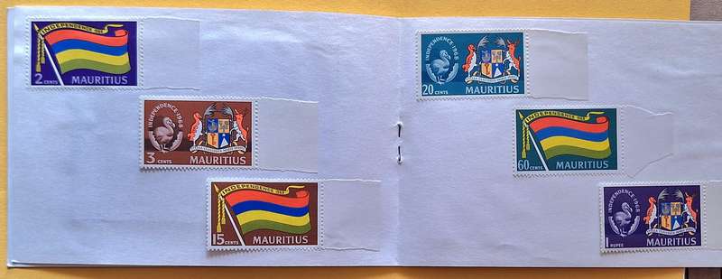 Mauritius 1968 Independence Set of 6 Unused Stamps in Folder