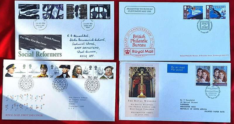 GB 1970's Mixed Lot of 4 FDC's
