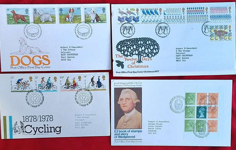 GB 1970's Mixed Lot of 4 FDC's