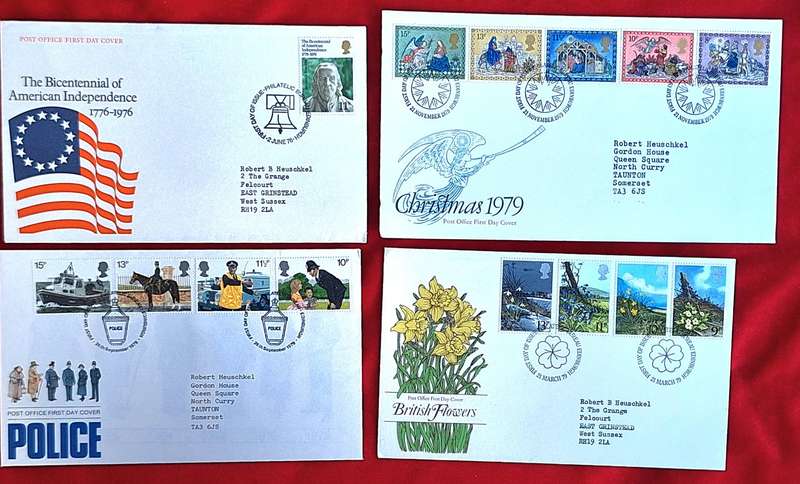 GB 1970's Mixed Lot of 4 FDC's