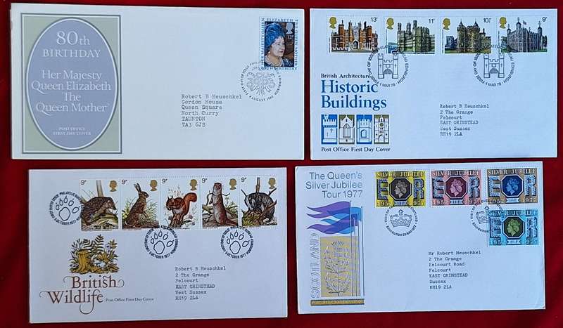 GB 1970's Mixed Lot of 4 FDC's