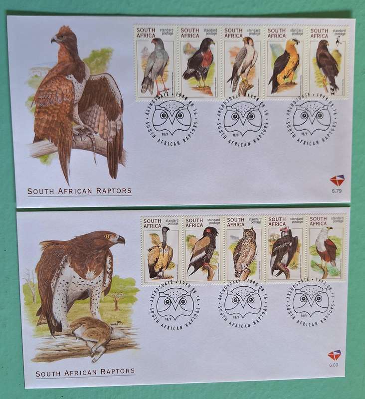 South Africa 1998 Raptors Set of 2 FDC's
