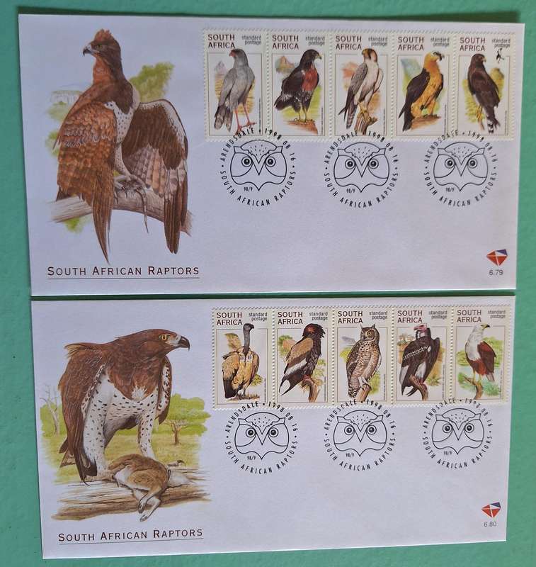 South Africa 1998 Raptors Set of 2 FDC's