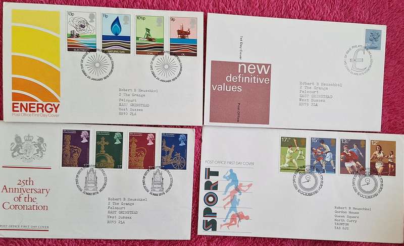 GB 1970's Mixed Lot of 4 FDC's
