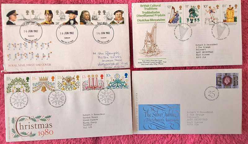 GB 1976-82 Mixed Lot of 4 FDC's