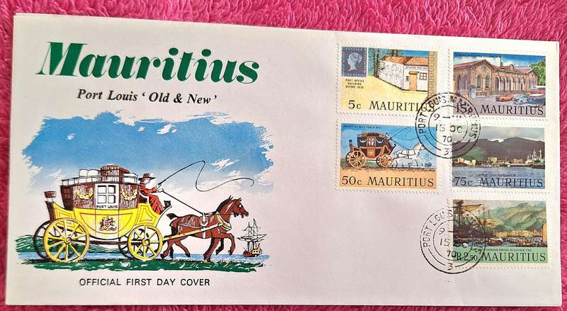 Mauritius 1970 Port Louis 'Old and New' FDC