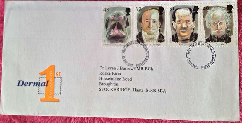 GB 1997 Tales of Terror  FDC for Dermal Laboratories Ltd
