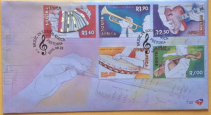 South Africa 2001 Music FDC 7.22