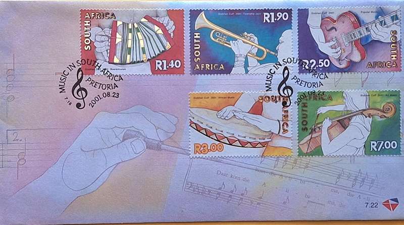 South Africa 2001 Music FDC 7.22