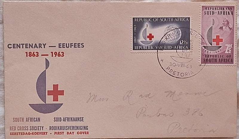 South Africa 1963 Red Cross Centenary FDC