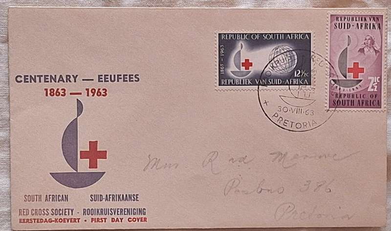 South Africa 1963 Red Cross Centenary FDC