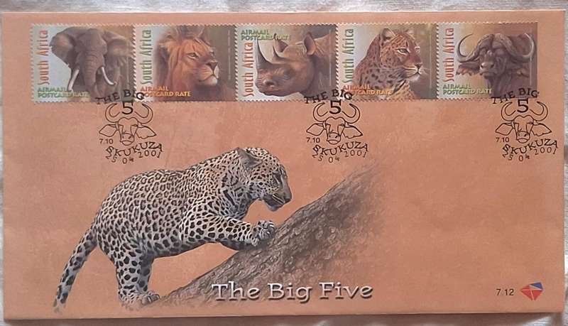 South Africa 2001 The Big Five FDC 7.12