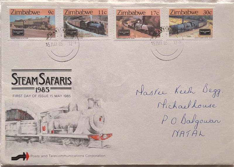 Zimbabwe 1985 Steam Safaris FDC