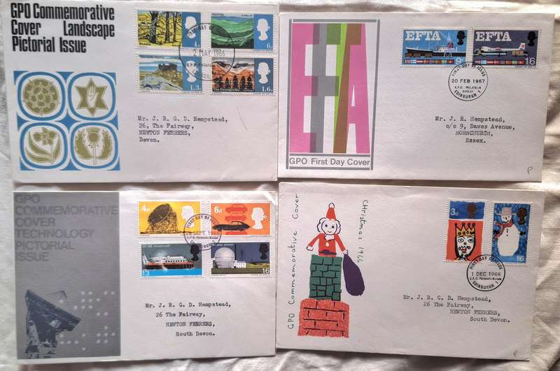 GB 1960's Mixed Lot of 4 FDC's