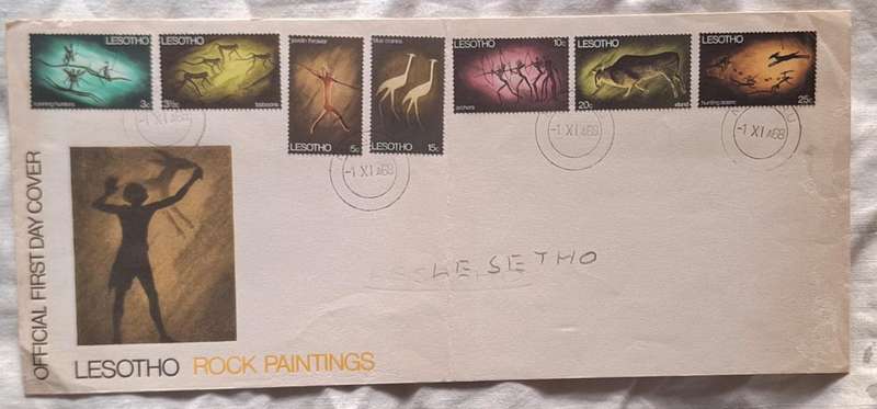 Lesotho 1968 Rock Paintings FDC