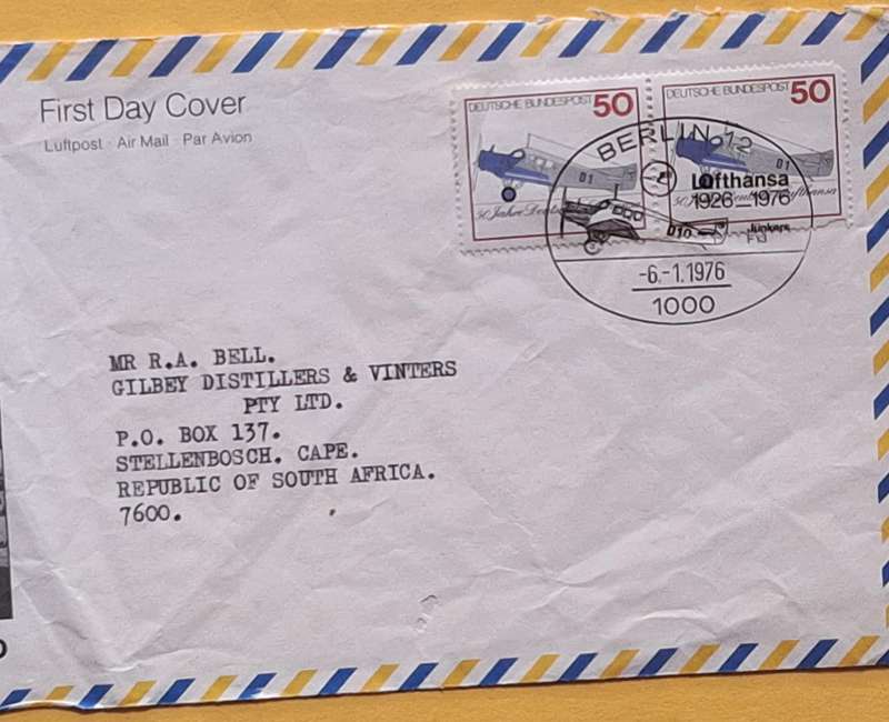 Germany Lufthansa Cargo 1976 FDC