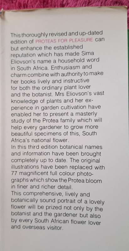 Proteas for Pleasure by Sima Eliovson Hardcover