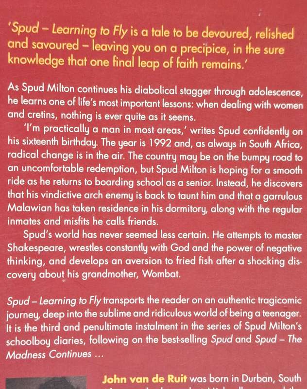 Spud: Learning to Fly by John van de Ruit Paperback SIGNED & INSCRIBED