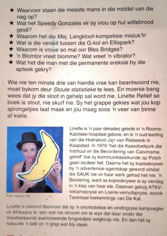 Stoute Statistiek en ander rowwe nommers deur Linette Retief Sagteband INSCRIBED