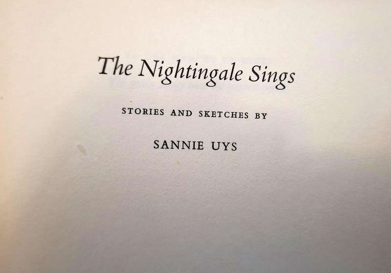 The Nightingale Sings by Sannie Uys Hardcover 1964