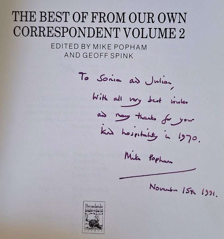 BBC The Best of From Our Own Correspondent Volume 2 Ed: Mike Popham and Geoff Spink Paperback SIGNED