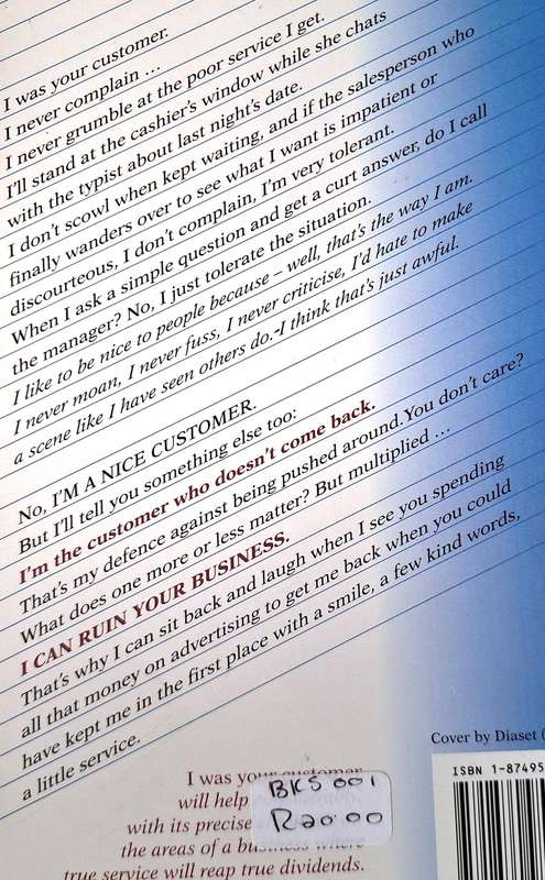 I was your customer by Peter Cheales Paperback SIGNED