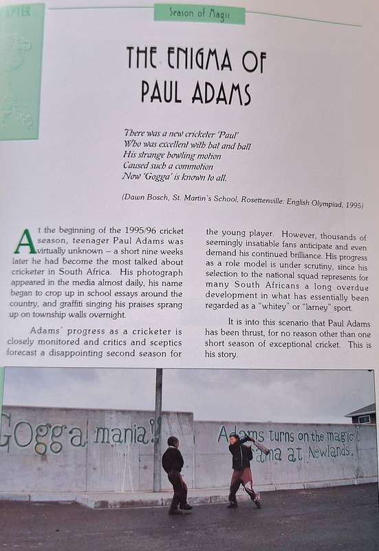 Season of Magic: The Paul Adams Story by Gert Bam, Pippa Visser, June Bam Paperback SIGNED