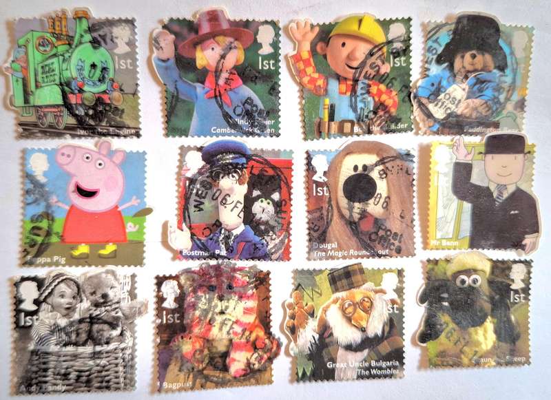 GB 2014 Classic Children's Television Set of 12 Used stamps